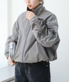 【チャオパニックティピー/CIAOPANIC TYPY】の【UNISEX】袖ギャザーナイロンブルゾン グレー|ID: prp329100004531407 ipo3291000000032665977