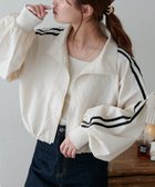 【ディスコート/Discoat】の【WEB限定】サイドラインショートブルゾン アイボリー|ID: prp329100004531412 ipo3291000000032033483