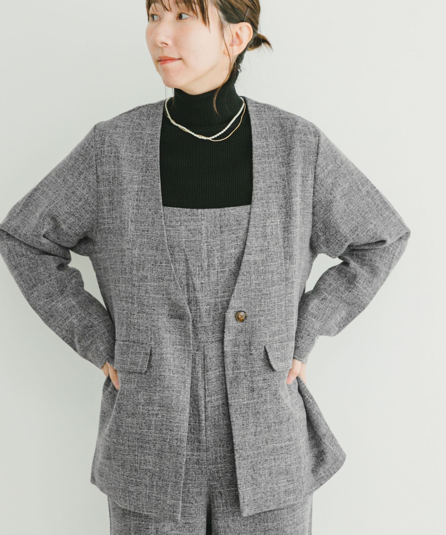 【その他のブランド/Other】のノーカラージャケット 人気、トレンドファッション・服の通販 founy(ファニー) 　ファッション　Fashion　レディースファッション　WOMEN　アウター　Coat Outerwear　ジャケット　Jackets　ノーカラージャケット　No Collar Leather Jackets　2025年　2025　2025春夏・S/S　Ss,Spring/Summer,2025　オケージョン　Occasion　ジャケット　Jacket　セレモニー　Ceremony　フォーマル　Formal　ボトム　Bottom　夏　Summer　S/S・春夏　Ss・Spring/Summer　 other-1|ID: prp329100004531416 ipo3291000000032033497