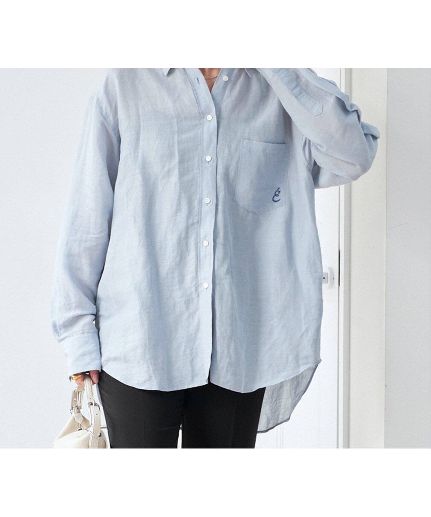 【イエナ/IENA】の《追加》ラミーリヨセルロングシャツ インテリア・キッズ・メンズ・レディースファッション・服の通販 founy(ファニー) 　ファッション　Fashion　レディースファッション　WOMEN　トップス・カットソー　Tops/Tshirt　シャツ/ブラウス　Shirts/Blouses　サックスブルー|ID: prp329100004531417 ipo3291000000032033507