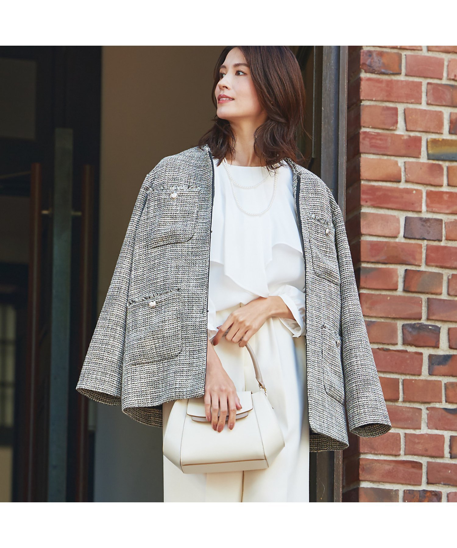 【アバハウスマヴィ/abahouse mavie】のツィードオーバージャケット 人気、トレンドファッション・服の通販 founy(ファニー) 　ファッション　Fashion　レディースファッション　WOMEN　アウター　Coat Outerwear　ジャケット　Jackets　おすすめ　Recommend　オケージョン　Occasion　セレモニー　Ceremony　ツィード　Tweed　デニム　Denim　フリンジ　Fringe　 other-1|ID: prp329100004531436 ipo3291000000032033568