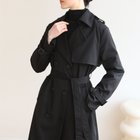 【メゾンドラティール/maison de LATIR】のベルト付きトレンチコート 春 アウター セレモニー ブラック|ID: prp329100004531441 ipo3291000000032033589