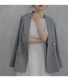 【エヌ ナチュラルビューティーベーシック/N.Natural Beauty basic】のマットウースダブルジャケット 人気、トレンドファッション・服の通販 founy(ファニー) ファッション Fashion レディースファッション WOMEN アウター Coat Outerwear ジャケット Jackets ジャケット Jacket ダブル Double メランジ Melange 夏 Summer 定番 Standard thumbnail グレー|ID: prp329100004531465 ipo3291000000032033681