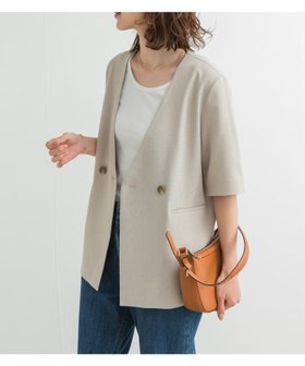 【アーバンリサーチ ドアーズ/URBAN RESEARCH DOORS】の『UR TECH DRYLUXE』ハーフスリーブジャケット 人気、トレンドファッション・服の通販 founy(ファニー) ファッション Fashion レディースファッション WOMEN アウター Coat Outerwear ジャケット Jackets 2025年 2025 2025春夏・S/S Ss,Spring/Summer,2025 ジャケット Jacket セットアップ Set Up トレンド Trend バランス Balance エレガント 上品 Elegant 今季 This Season 夏 Summer S/S・春夏 Ss・Spring/Summer |ID:prp329100004531471