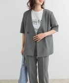 【アーバンリサーチ ドアーズ/URBAN RESEARCH DOORS】の『UR TECH DRYLUXE』ハーフスリーブジャケット 人気、トレンドファッション・服の通販 founy(ファニー) ファッション Fashion レディースファッション WOMEN アウター Coat Outerwear ジャケット Jackets 2025年 2025 2025春夏・S/S Ss,Spring/Summer,2025 ジャケット Jacket セットアップ Set Up トレンド Trend バランス Balance エレガント 上品 Elegant 今季 This Season 夏 Summer S/S・春夏 Ss・Spring/Summer thumbnail CHARCOAL|ID: prp329100004531471 ipo3291000000032033703