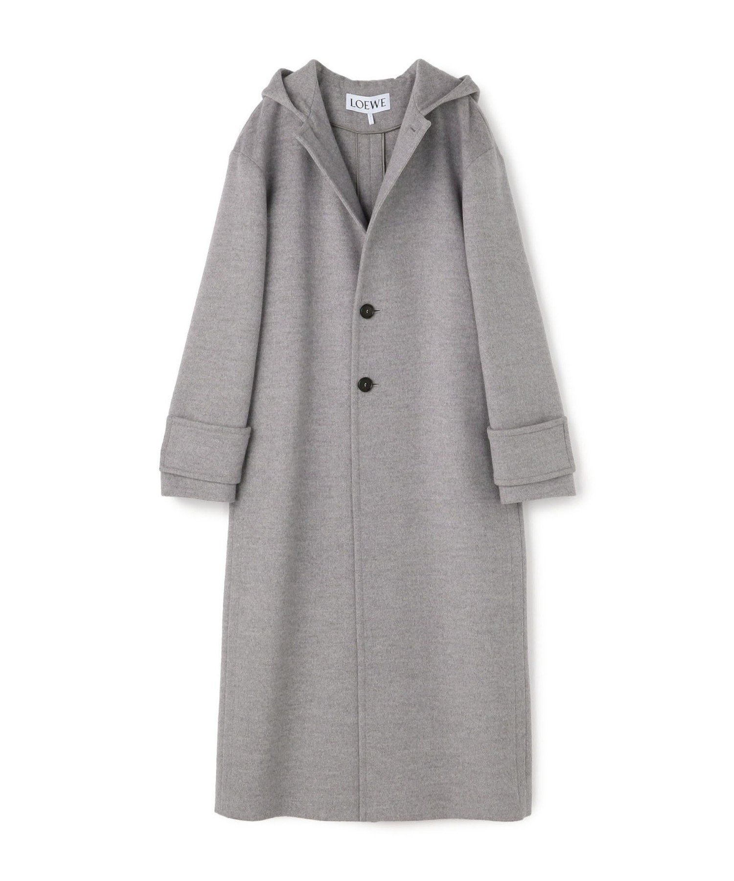 【トゥモローランド/TOMORROWLAND】のLOEWE HOODED COAT インテリア・キッズ・メンズ・レディースファッション・服の通販 founy(ファニー) 　ファッション　Fashion　レディースファッション　WOMEN　アウター　Coat Outerwear　コート　Coats　シルク　Silk　15 グレー|ID: prp329100004531494 ipo3291000000032033794
