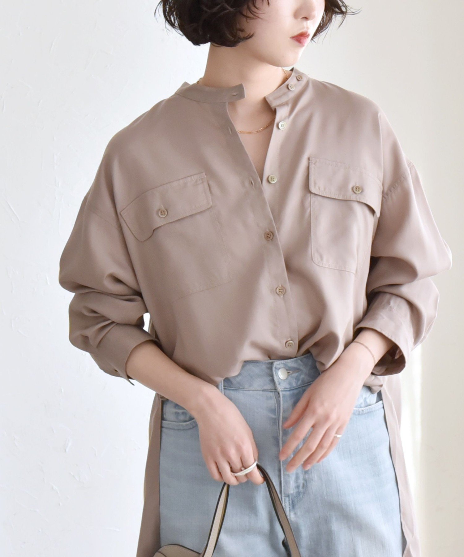 【シップス フォー ウィメン/SHIPS】のquaranciel 手洗い可能 ドレッシー ワーク ポケット シャツ インテリア・キッズ・メンズ・レディースファッション・服の通販 founy(ファニー) 　ファッション　Fashion　レディースファッション　Fashion for Women　トップス・カットソー　Cut & Sew Tops　シャツ・ブラウス・オフィスカジュアル　Elegant Blouses & Button-Ups　インナー　Innerwear　ヴィンテージ　Vintage Style　春　Spring　洗える　Machine Washable　キャミ　Camisole, Cami Top　シアー　Sheer, See-Through　スリット　Slit, Slit Detail　とろみ　Fluid, Flowy Fabric　タンク　Tank Top, Sleeveless Top　人気　Popular, Best Seller　パッチ　Patch, Appliqué　フロント　Front, Front Design　ポケット　Pocket, Pocket Detail　ワーク　Workwear, Utility Style　おすすめ　Recommended / Our Picks　夏　Summer　2025年　2025　2025春夏・S/S　Spring/Summer 2025 SS25　ブラウン|ID: prp329100004531495 ipo3291000000033642761
