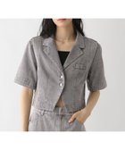 【ヘザー/Heather】のアソートコンパクトジャケット(半袖) 人気、トレンドファッション・服の通販 founy(ファニー) ファッション Fashion レディースファッション WOMEN アウター Coat Outerwear ジャケット Jackets インナー Inner コンパクト Compact シェイプ Shape ショルダー Shoulder シルバー Silver ジャケット Jacket セットアップ Set Up ラウンド Round 半袖 Short Sleeve thumbnail グレーデニム|ID: prp329100004531496 ipo3291000000032033801