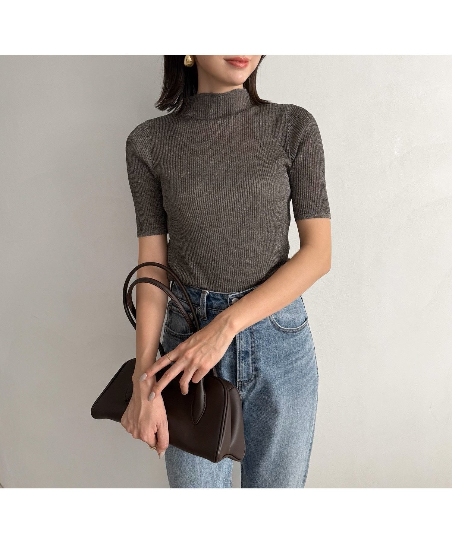 【アニュアンス/anuans】のシアーラメリブニットトップス 人気、トレンドファッション・服の通販 founy(ファニー) 　ファッション　Fashion　レディースファッション　Fashion for Women　トップス・カットソー　Cut & Sew Tops　ニット　Knit Tops & Sweaters　アンサンブル　Ensemble Set　オーガンジー　Organza Fabric　カーディガン　Cardigan, Knitwear　シアー　Sheer, See-Through　スリット　Slit, Slit Detail　スリーブ　Sleeve, Long Sleeve / Short Sleeve　ハイネック　High Neck, Mock Neck　ハーフ　Half, Half-Length　おすすめ　Recommended / Our Picks　エレガント 上品　Elegant　 other-1|ID: prp329100004531538 ipo3291000000033381889