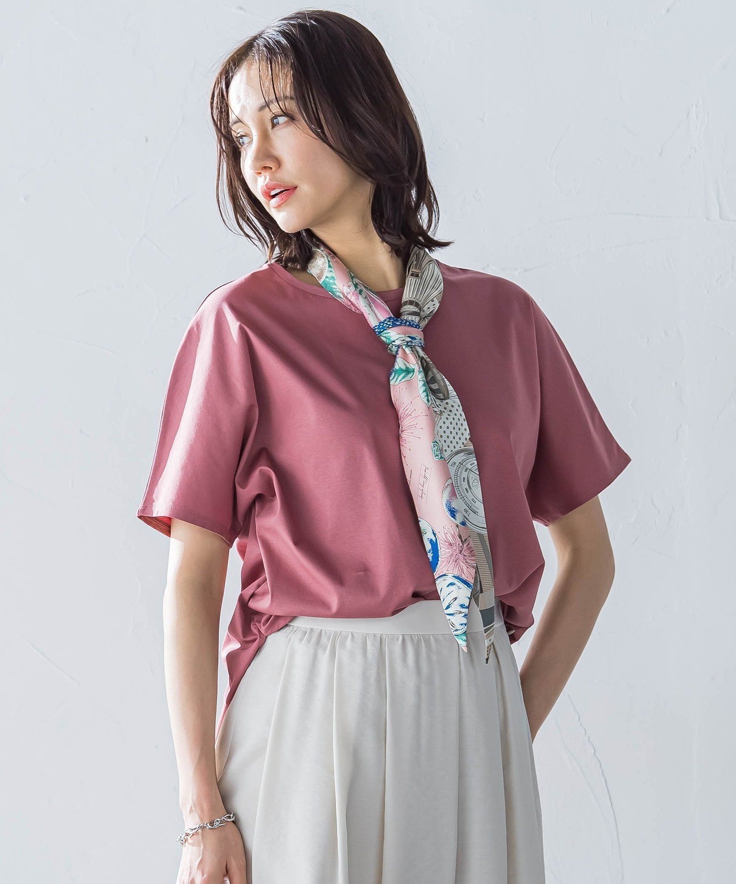 【ロートレ アモン/LAUTRE AMONT】のリュクスデイリーカットソー≪洗濯機で洗える≫ インテリア・キッズ・メンズ・レディースファッション・服の通販 founy(ファニー) 　ファッション　Fashion　レディースファッション　WOMEN　トップス・カットソー　Tops/Tshirt　カットソー　Cut and Sewn　インナー　Inner　カットソー　Cut And Sew　シンプル　Simple　ベーシック　Basic　今季　This Season　洗える　Washable　コーラル|ID: prp329100004531547 ipo3291000000032033994