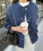 【その他のブランド/Other】のオーバーサイズ ノーカラー デニム ツイル ジャケット インディゴ|ID: prp329100004531558 ipo3291000000032034042