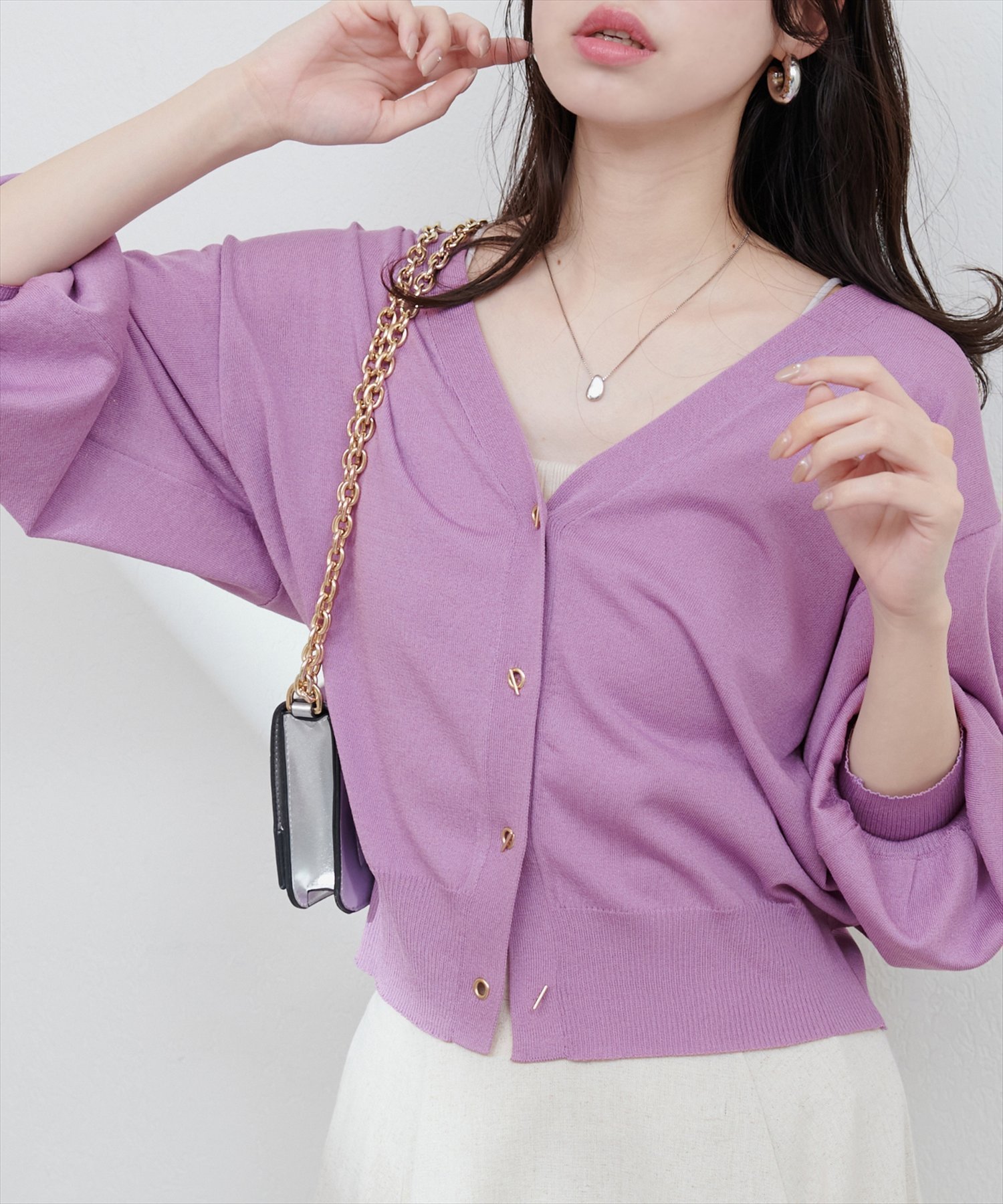 【ナチュラルクチュール/natural couture】のUV・接触冷感ハトメバーカーデ インテリア・キッズ・メンズ・レディースファッション・服の通販 founy(ファニー) 　ファッション　Fashion　レディースファッション　Fashion for Women　春　Spring　カーディガン　Cardigan, Knitwear　今季　This Season, Current Season　なめらか　Smooth, Silky Texture　ポケット　Pocket, Pocket Detail　S/S・春夏　SS, Spring/Summer, Warm Season　おすすめ　Recommended / Our Picks　夏　Summer　2025年　2025　2025春夏・S/S　Spring/Summer 2025 SS25　パープル|ID: prp329100004531586 ipo3291000000032740243