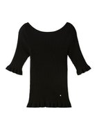 【フレイ アイディー/FRAY I.D】のボートネックアイレットリブプルオーバー BLK[009]|ID: prp329100004531599 ipo3291000000032034208