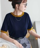 【ディスコート/Discoat】の【WEB限定】配色半袖プルオーバー ネイビー|ID: prp329100004531612 ipo3291000000033575479