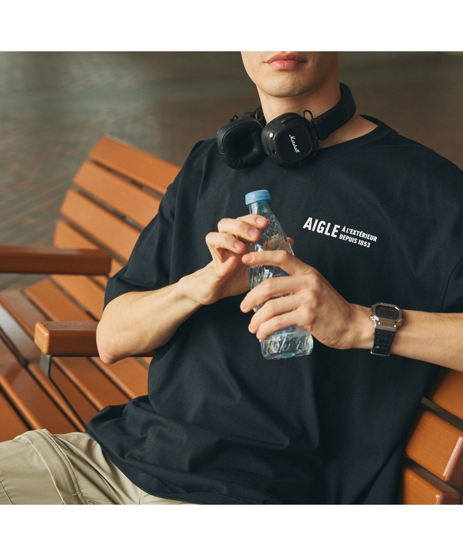 【エーグル/AIGLE】の【EC限定】AIGLE オーバーサイズバックプリントロゴ 半袖Tシャツ インテリア・キッズ・メンズ・レディースファッション・服の通販 founy(ファニー) 　ファッション　Fashion　レディースファッション　WOMEN　トップス・カットソー　Tops/Tshirt　シャツ/ブラウス　Shirts/Blouses　ロング / Tシャツ　T-Shirts　バッグ　Bag　ショルダー　Shoulder　トレンド　Trend　ドロップ　Drop　プリント　Print　半袖　Short Sleeve　ブラック|ID: prp329100004531621 ipo3291000000032034310