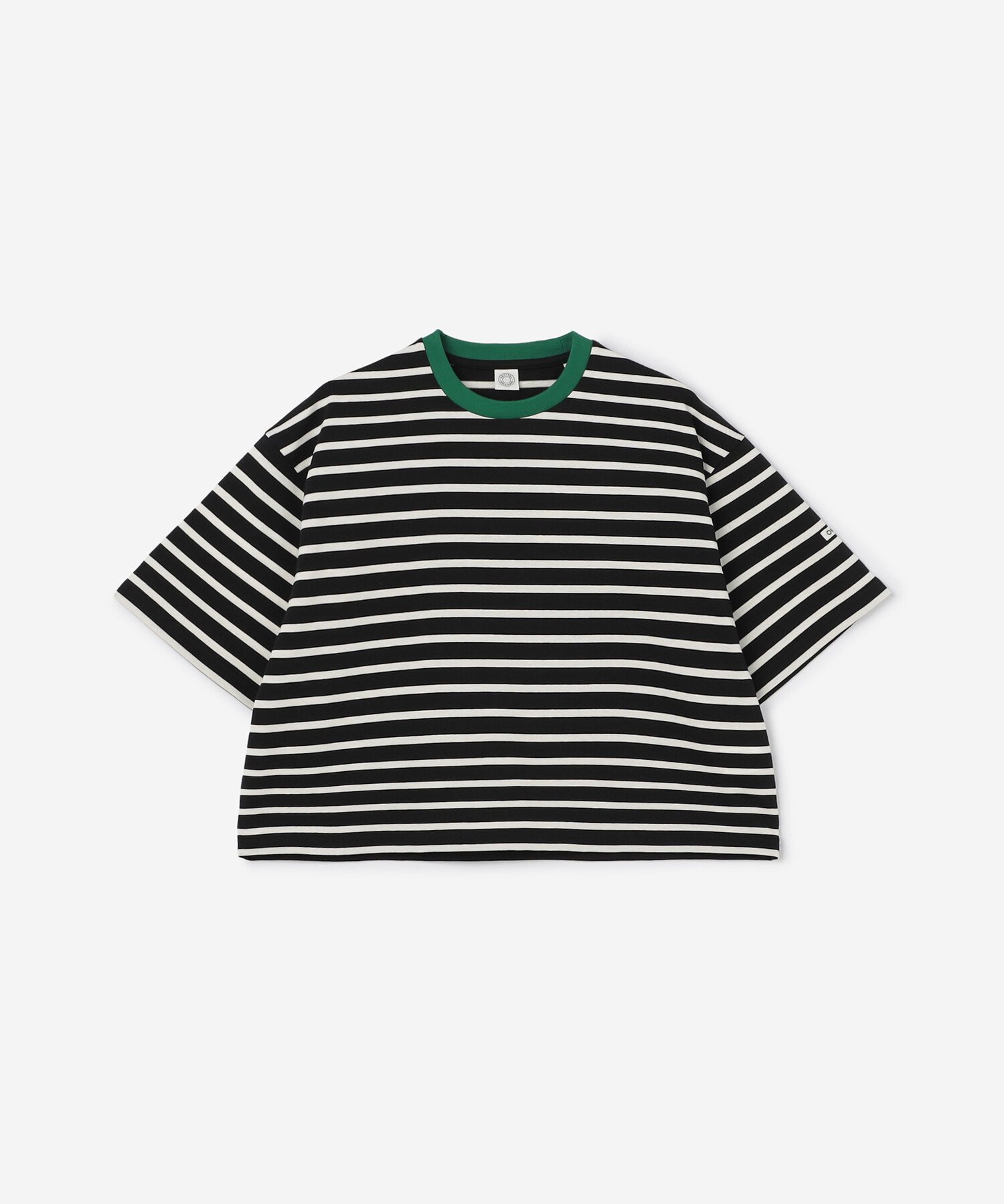 【ビショップ/Bshop】のコットン クルーネックワイドTシャツ WOMEN インテリア・キッズ・メンズ・レディースファッション・服の通販 founy(ファニー) 　ファッション　Fashion　レディースファッション　WOMEN　トップス・カットソー　Tops/Tshirt　シャツ/ブラウス　Shirts/Blouses　ロング / Tシャツ　T-Shirts　カットソー　Cut And Sew　ショート　Short　半袖　Short Sleeve　BLACK系2|ID: prp329100004531664 ipo3291000000032034459