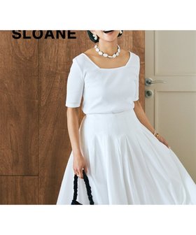【デミルクス ビームス/Demi-Luxe BEAMS】の【別注】スタイリスト佐藤佳菜子 * SLOANE / スクエアネック リブTシャツ 人気、トレンドファッション・服の通販 founy(ファニー) ファッション Fashion レディースファッション WOMEN トップス・カットソー Tops/Tshirt シャツ/ブラウス Shirts/Blouses ロング / Tシャツ T-Shirts インナー Inner カーディガン Cardigan コラボ Collaboration コレクション Collection シンプル Simple ジャケット Jacket スクエア Square タンク Tank テレコ Tereko デコルテ Decolletage トリプル Triple 人気 Popularity フィット Fit 別注 Special Order エレガント 上品 Elegant |ID:prp329100004531679