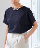 【イエナ/IENA】のATON/エイトン SUVIN 60/2 CAP SLEEVE TEE Tシャツ ネイビー|ID: prp329100004531694 ipo3291000000032094413