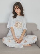 【ジェラート ピケ/gelato pique】のトイプードル柄ロングパンツ 人気、トレンドファッション・服の通販 founy(ファニー) ファッション Fashion レディースファッション WOMEN パンツ Pants おすすめ Recommend カットソー Cut And Sew ストレート Straight プリント Print ボーダー Border モチーフ Motif ロング Long thumbnail GRY[006]|ID: prp329100004531711 ipo3291000000032034628