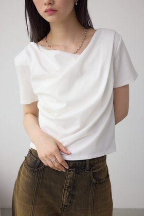 【アズール バイ マウジー/AZUL by moussy】の2WAYドレープスムーストップス 人気、トレンドファッション・服の通販 founy(ファニー) ファッション Fashion レディースファッション WOMEN トップス・カットソー Tops/Tshirt とろみ Thickness シンプル Simple デニム Denim トレンド Trend ドレープ Drape フロント Front ワイド Wide ワンショル One Shoulder |ID:prp329100004531716