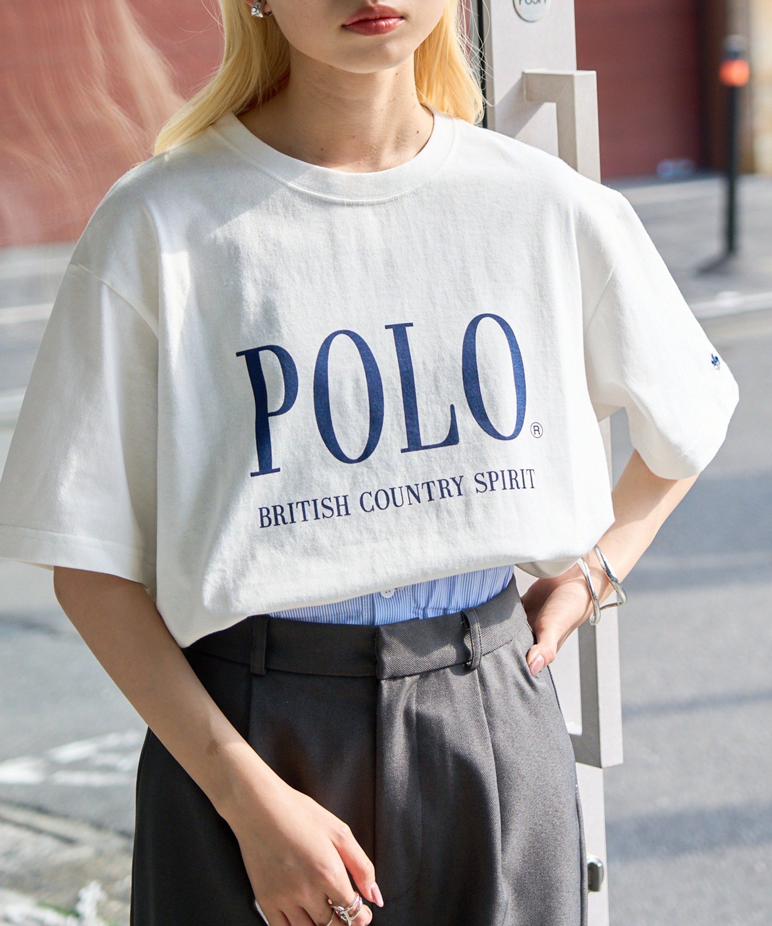 【セットアップセブン/SETUP7】のPOLO BCS/oversize print Tee ギフト ユニセックス ロゴ インテリア・キッズ・メンズ・レディースファッション・服の通販 founy(ファニー) 　ファッション　Fashion　レディースファッション　Fashion for Women　インナー　Innerwear　カーゴパンツ　Cargo Pants, Utility Pants　シンプル　Simple, Minimal　スニーカー　Sneakers, Trainers　スラックス　Slacks, Dress Pants　セットアップ　Set-Up, Coordinated Outfit　デニム　Denim, Jeans Material　半袖　Short Sleeve, Half Sleeve　再入荷　Restock / Back in Stock　エレガント 上品　Elegant　ギフト プレゼント　Gift / Present　WHT|ID: prp329100004531730 ipo3291000000033516143