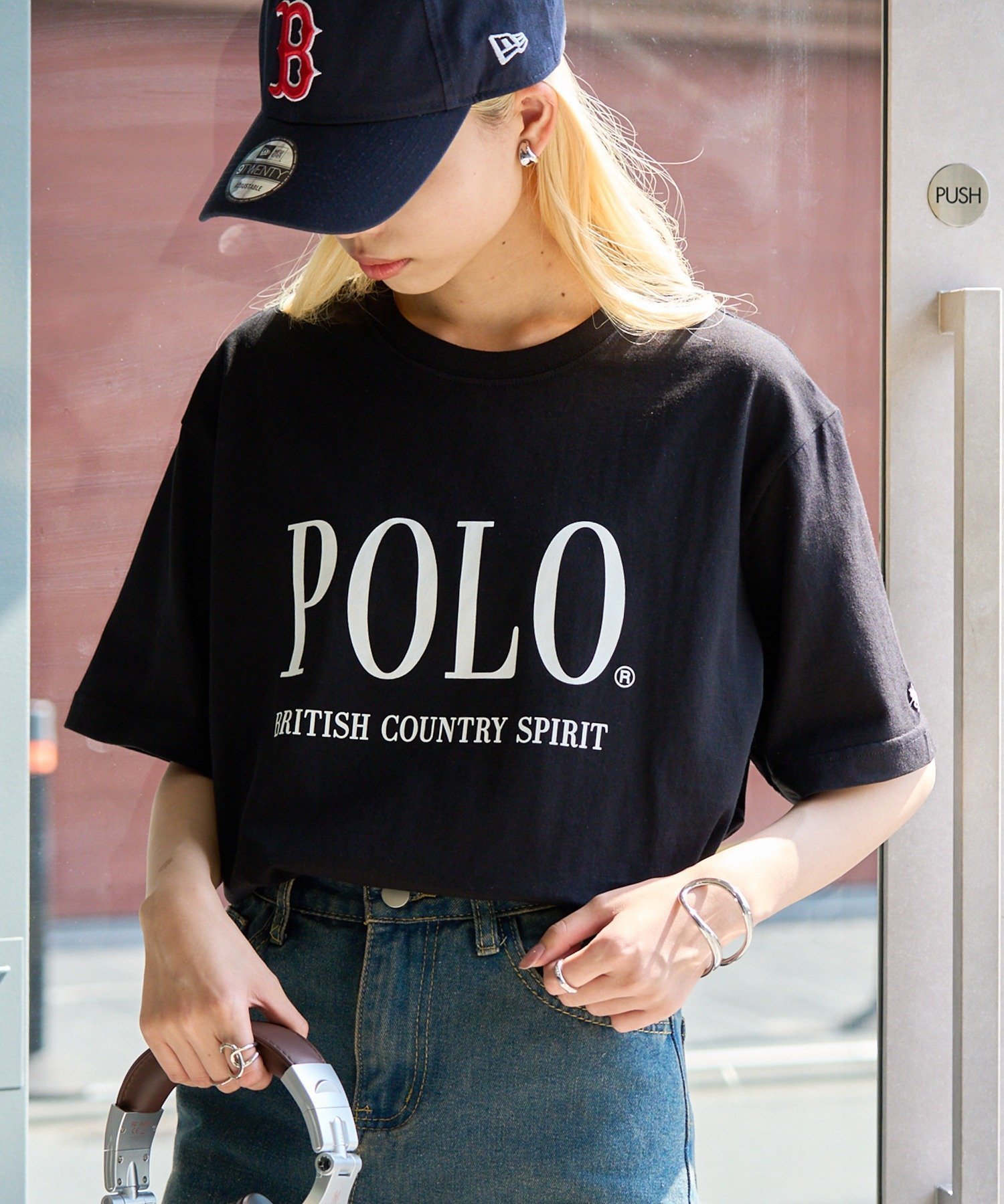 【セットアップセブン/SETUP7】のPOLO BCS/oversize print Tee ギフト ユニセックス ロゴ インテリア・キッズ・メンズ・レディースファッション・服の通販 founy(ファニー) 　ファッション　Fashion　レディースファッション　Fashion for Women　インナー　Innerwear　カーゴパンツ　Cargo Pants, Utility Pants　シンプル　Simple, Minimal　スニーカー　Sneakers, Trainers　スラックス　Slacks, Dress Pants　セットアップ　Set-Up, Coordinated Outfit　デニム　Denim, Jeans Material　半袖　Short Sleeve, Half Sleeve　再入荷　Restock / Back in Stock　エレガント 上品　Elegant　ギフト プレゼント　Gift / Present　BLK|ID: prp329100004531730 ipo3291000000033516147
