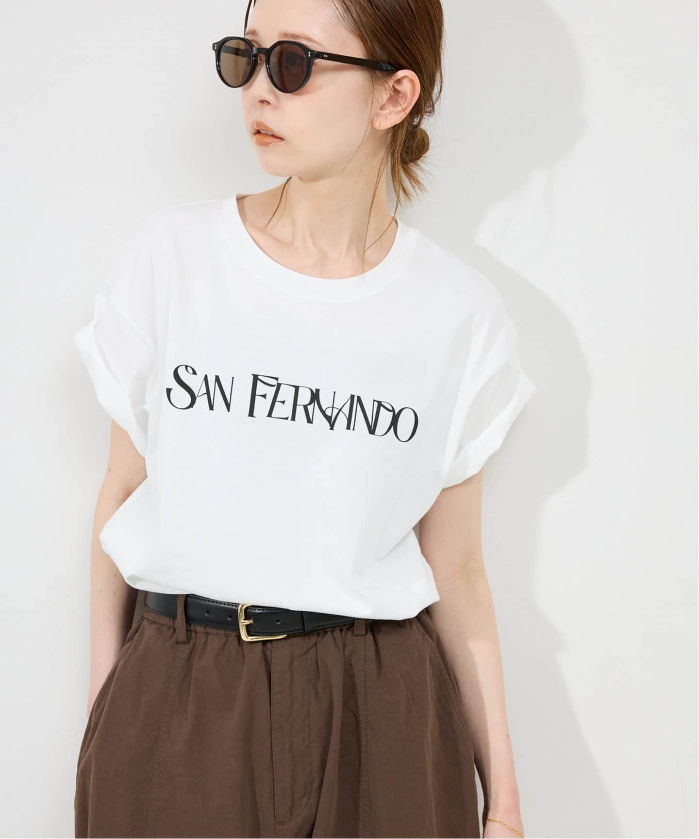 【スローブ イエナ/SLOBE IENA】のSAN FERNANDOロゴTEE インテリア・キッズ・メンズ・レディースファッション・服の通販 founy(ファニー) 　ファッション　Fashion　レディースファッション　WOMEN　2025年　2025　2025春夏・S/S　Ss,Spring/Summer,2025　インナー　Inner　シンプル　Simple　ジャケット　Jacket　ホワイト|ID: prp329100004531748 ipo3291000000032034797