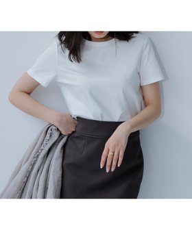 【アニュアンス/anuans】のシルクタッチコットンスリムフィットT 人気、トレンドファッション・服の通販 founy(ファニー) ファッション Fashion レディースファッション WOMEN シルク Silk シルケット Mercerization 定番 Standard バランス Balance プレート Plate ベーシック Basic 半袖 Short Sleeve エレガント 上品 Elegant |ID:prp329100004531759