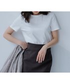 【アニュアンス/anuans】のシルクタッチコットンスリムフィットT WHITE|ID:prp329100004531759