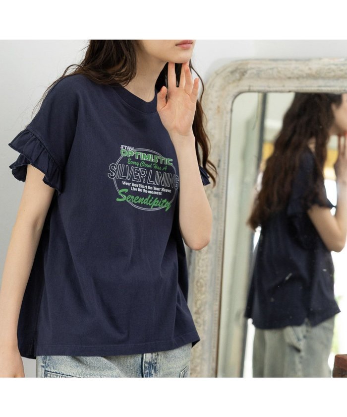 【ニコアンド/niko and】のアソートフリルグラフィックTシャツ インテリア・キッズ・メンズ・レディースファッション・服の通販 founy(ファニー) https://founy.com/ ファッション Fashion レディースファッション Ladies' Fashion Online トップス・カットソー Tops/Tshirt シャツ/ブラウス Shirts/Blouses ロング / Tシャツ T-Shirts おすすめ Recommend グラフィック Graphic スリーブ Sleeve フリル Frills フレンチ French ボトム Bottom ヴィンテージ Vintage 吸水 Water Absorption |ID: prp329100004531769 ipo3291000000032642227