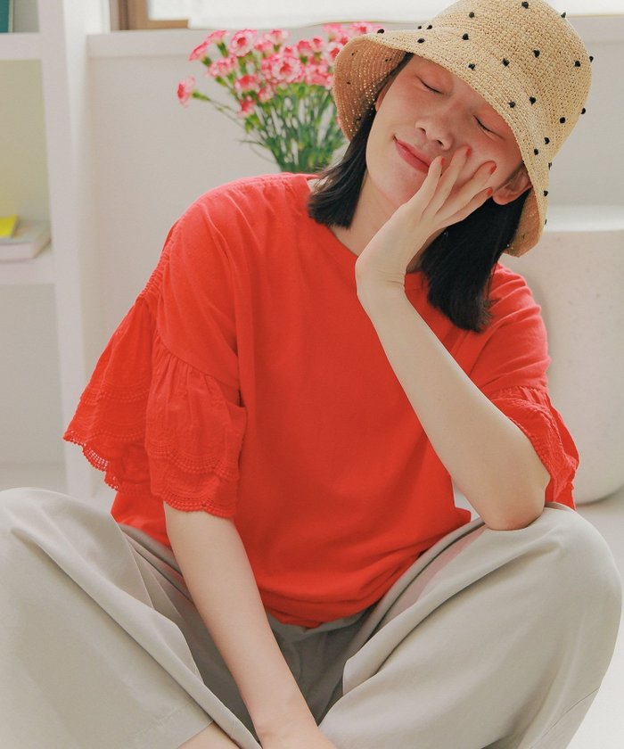 【ニコアンド/niko and】のフリルレースシャーリングプルオーバー インテリア・キッズ・メンズ・レディースファッション・服の通販 founy(ファニー) https://founy.com/ ファッション Fashion レディースファッション WOMEN トップス・カットソー Tops/Tshirt プルオーバー Pullover おすすめ Recommend シャーリング Shirring デニム Denim バランス Balance フェミニン Feminine フリル Frills ヴィンテージ Vintage 半袖 Short Sleeve |ID: prp329100004531777 ipo3291000000032034914