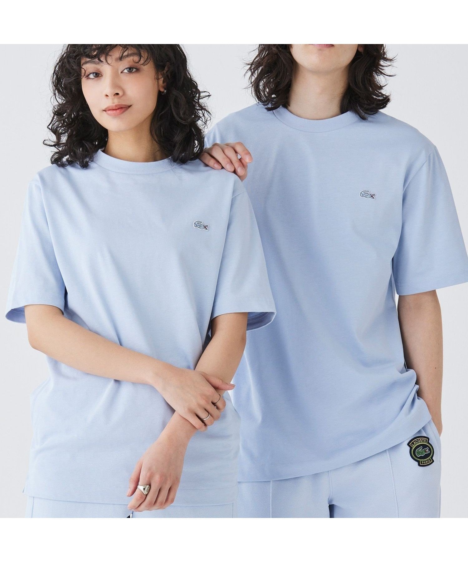 【ラコステ/LACOSTE】のアウトラインクロッククルーネック半袖Tシャツ インテリア・キッズ・メンズ・レディースファッション・服の通販 founy(ファニー) 　ファッション　Fashion　レディースファッション　WOMEN　トップス・カットソー　Tops/Tshirt　シャツ/ブラウス　Shirts/Blouses　ロング / Tシャツ　T-Shirts　スマート　Smart　ポケット　Pocket　ワンポイント　One Point　半袖　Short Sleeve　定番　Standard　ライトブルー|ID: prp329100004531779 ipo3291000000032214945