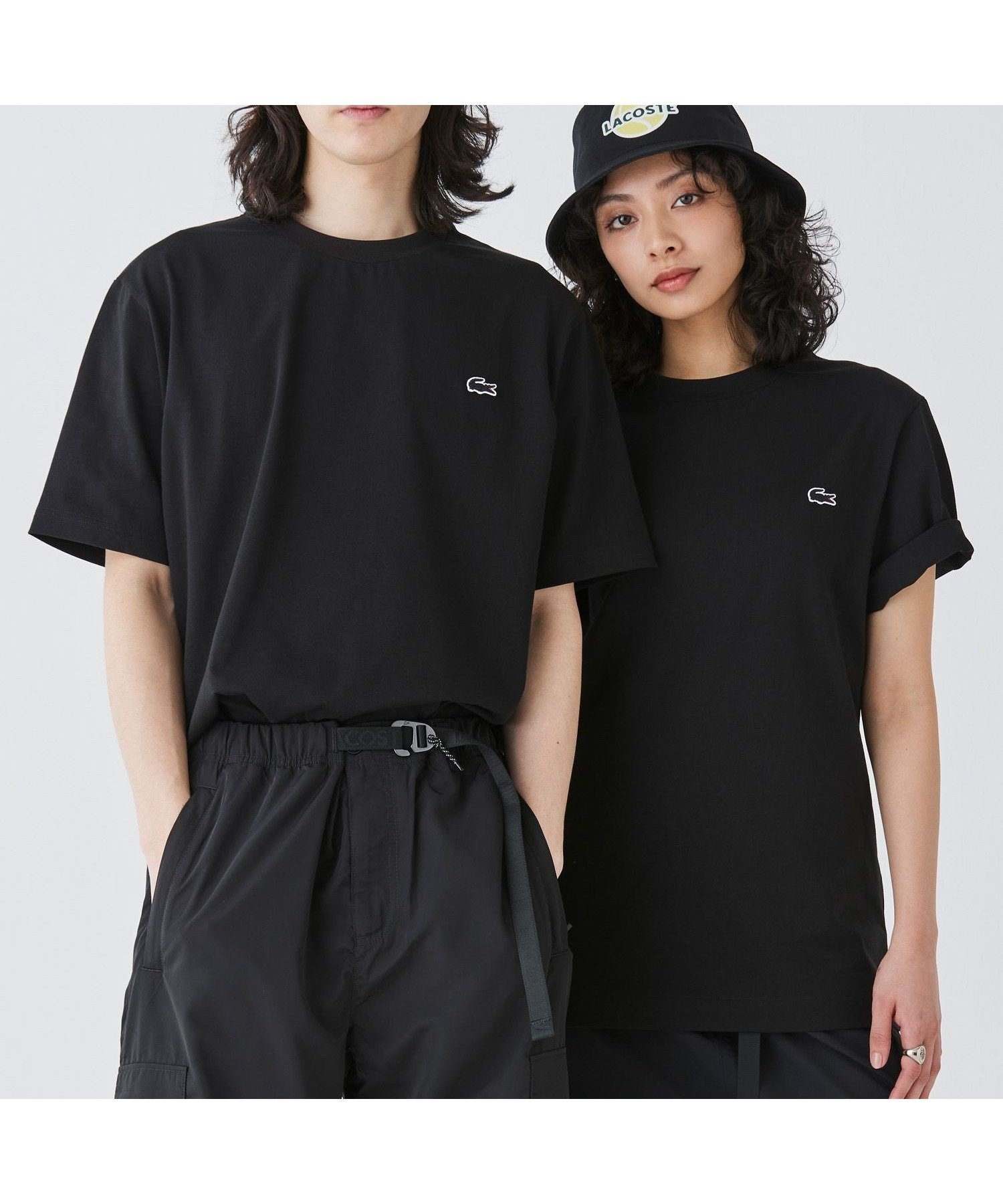 【ラコステ/LACOSTE】のアウトラインクロッククルーネック半袖Tシャツ インテリア・キッズ・メンズ・レディースファッション・服の通販 founy(ファニー) 　ファッション　Fashion　レディースファッション　WOMEN　トップス・カットソー　Tops/Tshirt　シャツ/ブラウス　Shirts/Blouses　ロング / Tシャツ　T-Shirts　スマート　Smart　ポケット　Pocket　ワンポイント　One Point　半袖　Short Sleeve　定番　Standard　ブラック|ID: prp329100004531779 ipo3291000000032214947
