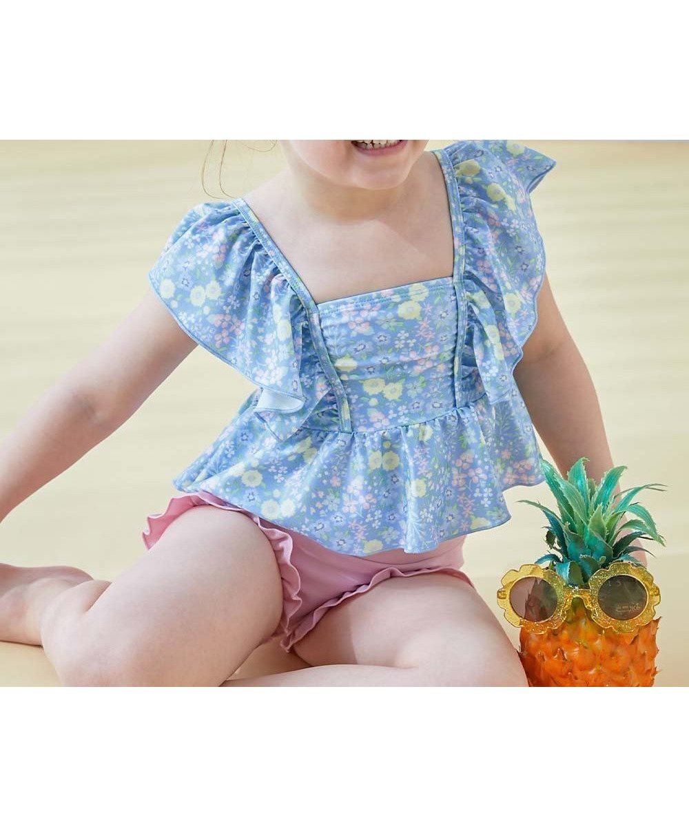 【デビロック/devirock / KIDS】のUVカット えらべるデザイン ボリュームフリル セパレート水着 水着 インテリア・キッズ・メンズ・レディースファッション・服の通販 founy(ファニー) 　ファッション　Fashion　キッズファッション　KIDS　ギンガム　Gingham　ストレッチ　Stretch　セパレート　Separate　チェック　Check　フィット　Fit　フリル　Frills　プリント　Print　水着　Swimsuit　ピンク|ID: prp329100004531807 ipo3291000000032304115