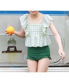 【デビロック/devirock / KIDS】のUVカット えらべるデザイン ボリュームフリル セパレート水着 水着 人気、トレンドファッション・服の通販 founy(ファニー) ファッション Fashion キッズファッション KIDS ギンガム Gingham ストレッチ Stretch セパレート Separate チェック Check フィット Fit フリル Frills プリント Print 水着 Swimsuit thumbnail Gグリーン|ID: prp329100004531807 ipo3291000000032304126
