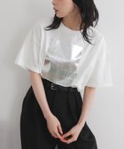 【リアン/Lian】のメタリック箔プリントビックTシャツ 人気、トレンドファッション・服の通販 founy(ファニー) ファッション Fashion レディースファッション WOMEN トップス・カットソー Tops/Tshirt シャツ/ブラウス Shirts/Blouses ロング / Tシャツ T-Shirts thumbnail ホワイト1|ID: prp329100004531819 ipo3291000000032329866