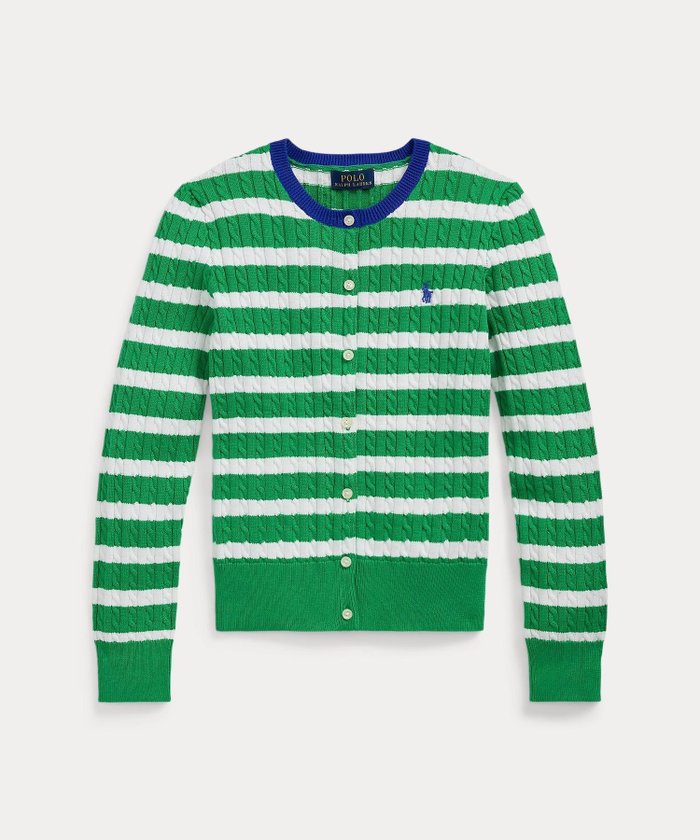 【ラルフローレン/RALPH LAUREN / KIDS】の(ガールズ 7才~16才)ストライプド ミニケーブル コットン カーディガン インテリア・キッズ・メンズ・レディースファッション・服の通販 founy(ファニー) https://founy.com/ ファッション Fashion キッズファッション Fashion for Kids ウォッシュ Washed Finish カフス Cuff Design カーディガン Cardigan, Knitwear ストライプ Stripe, Striped Pattern リブニット Rib Knit, Ribbed Knit 長袖 Long Sleeve, Full Sleeve |ID: prp329100004531822 ipo3291000000032971248