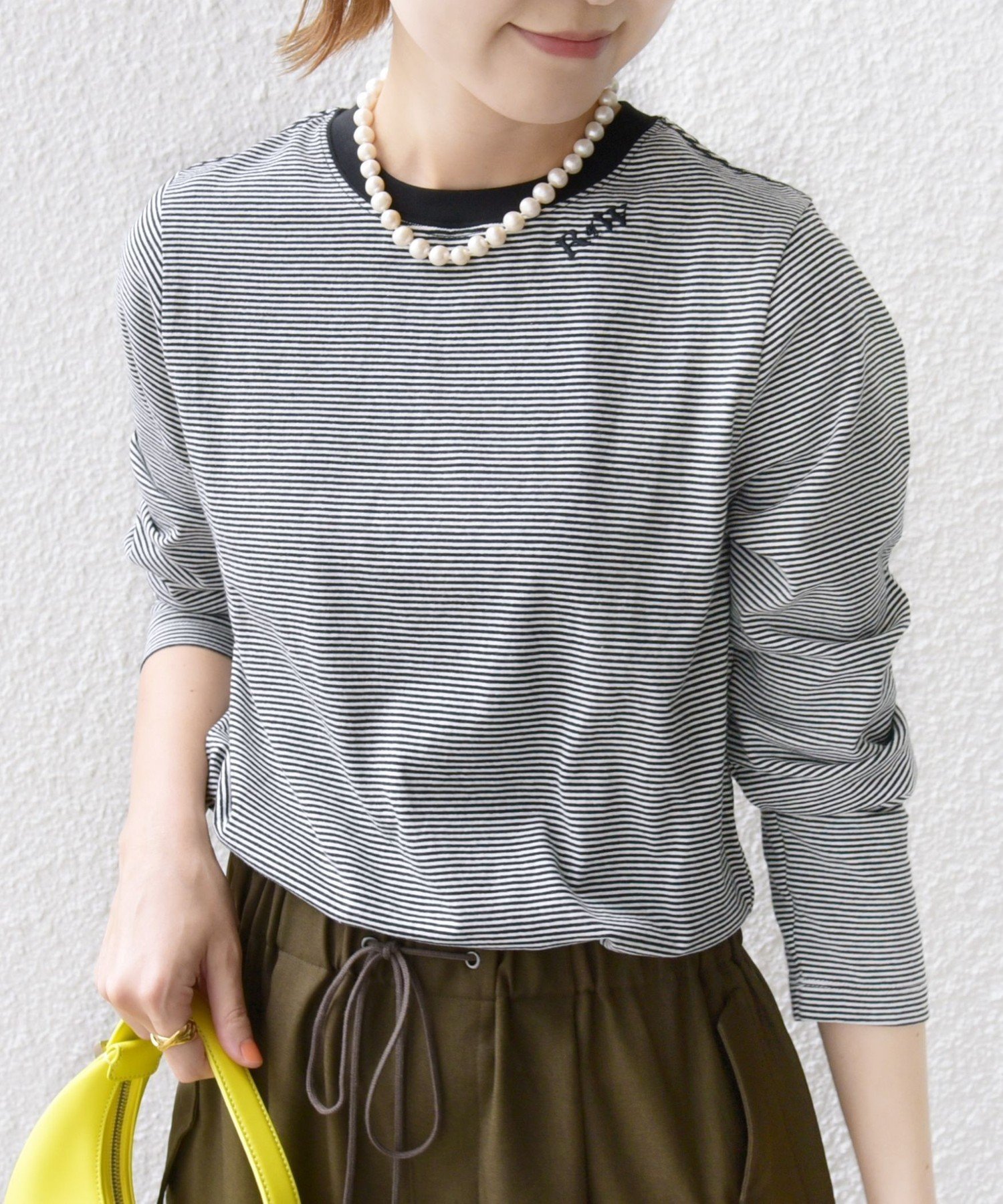 【シップス フォー ウィメン/SHIPS】の洗濯機可能 刺繍 デザイン ボーダー リンガー TEE 人気、トレンドファッション・服の通販 founy(ファニー) 　ファッション　Fashion　レディースファッション　Fashion for Women　2025年　2025　2025春夏・S/S　Spring/Summer 2025 SS25　インナー　Innerwear　コンパクト　Compact, Small Size　バランス　Balance, Style Balance　フィット　Fit, Slim Fit　ボーダー　Border, Stripe　ワンポイント　One Point, Statement Accent　 other-1|ID: prp329100004531827 ipo3291000000033547633