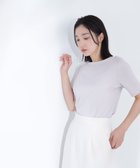 【ナチュラル ビューティー ベーシック/NATURAL BEAUTY BASIC】のベーシックTシャツシリーズ ボートネック ライトグレー|ID: prp329100004531849 ipo3291000000033636366