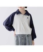 【グローバルワーク/GLOBAL WORK / KIDS】のヘビロッTEEハーフZIP長袖/キッズ/311281 白杢×ネイビー配色08|ID: prp329100004531863 ipo3291000000033507483