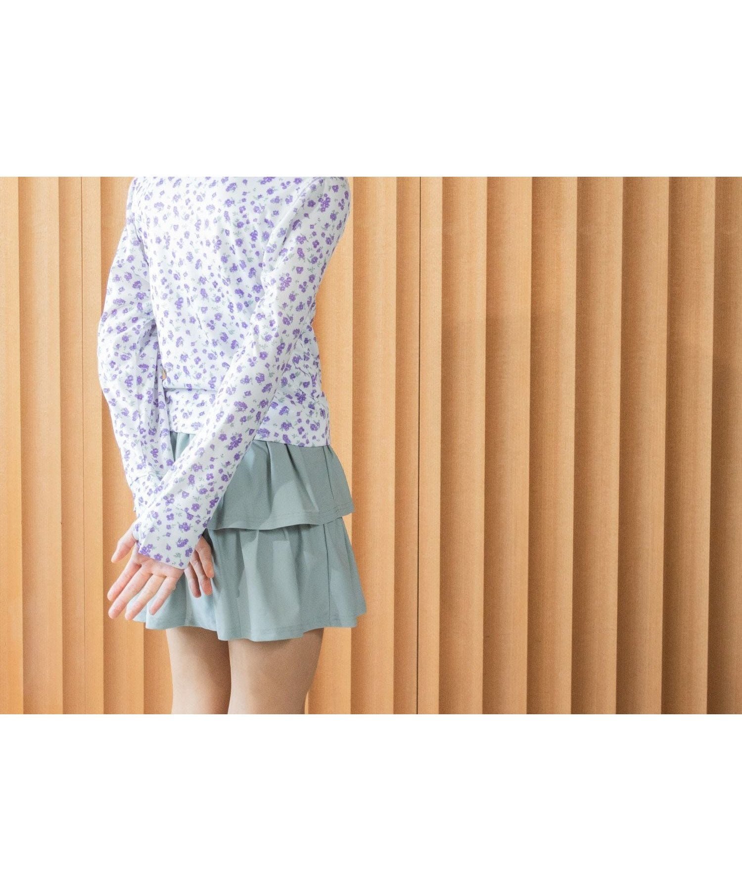 【ローリーズファーム/LOWRYS FARM / KIDS】の【140-150サイズ】ガールセットUPSWIM インテリア・キッズ・メンズ・レディースファッション・服の通販 founy(ファニー) 　ファッション　Fashion　キッズファッション　KIDS　ガーリー　Girly　キュロット　Culottes　セットアップ　Set Up　ボトム　Bottom　パープル|ID: prp329100004531876 ipo3291000000032035337
