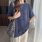 【ミニミニストア/miniministore】の立体ロゴtシャツ 韓国チュニックロンT 人気、トレンドファッション・服の通販 founy(ファニー) ファッション Fashion レディースファッション Fashion for Women トップス・カットソー Cut & Sew Tops シャツ・ブラウス・オフィスカジュアル Elegant Blouses & Button-Ups ロングTシャツ・Tシャツ Longline T-Shirts & Tees カットソー Cut and Sewn Top チュニック Tunic, Long Top トレンド Trend, Trending Now ビッグ Big, Oversized 半袖 Short Sleeve, Half Sleeve thumbnail パープルグレー|ID: prp329100004531891 ipo3291000000033283598