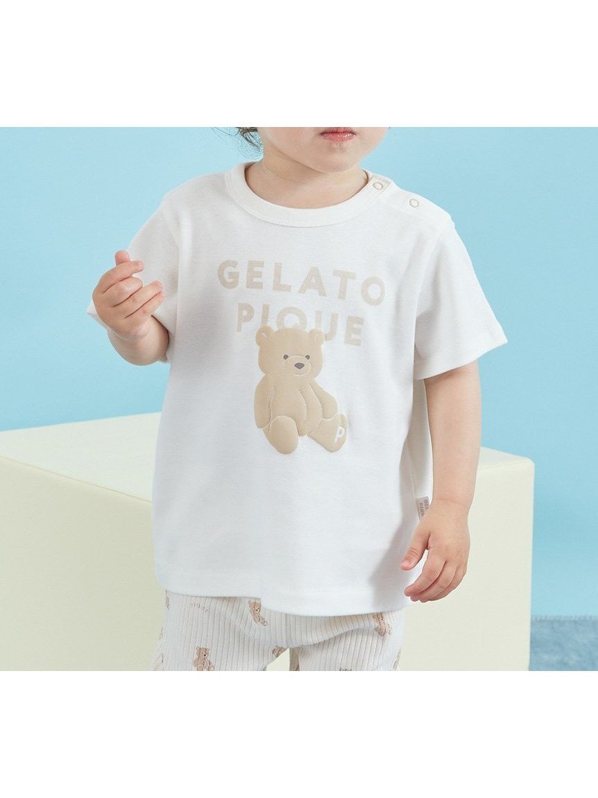 【ジェラート ピケ/gelato pique / KIDS】の【BABY】ぬいぐるみワンポイントTシャツ インテリア・キッズ・メンズ・レディースファッション・服の通販 founy(ファニー) 　ファッション　Fashion　キッズファッション　KIDS Children’s Clothing　おすすめ　Recommend　カットソー　Cut And Sew　プリント　Print　ラベンダー　Lavender　ロング　Long　ワンポイント　One Point　BEG[037]|ID: prp329100004531896 ipo3291000000032642154