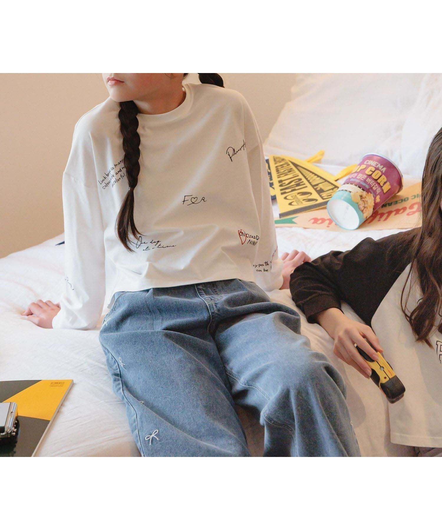 【グローバルワーク/GLOBAL WORK / KIDS】のヘビロッTEEワイド長袖/キッズ/147421 インテリア・キッズ・メンズ・レディースファッション・服の通販 founy(ファニー) 　ファッション　Fashion　キッズファッション　KIDS　2024年　2024　2024-2025秋冬・A/W　Aw/Autumn/Winter/Fw/Fall/2024-2025　グラデーション　Gradation　ショート　Short　スリーブ　Sleeve　フレンチ　French　プリント　Print　ボトム　Bottom　リボン　Ribbon　ロング　Long　ワイド　Wide　人気　Popularity　A/W・秋冬　Aw・Autumn/Winter・Fw・Fall-Winter　長袖　Long Sleeve　【新色】オフ06|ID: prp329100004531915 ipo3291000000032080757