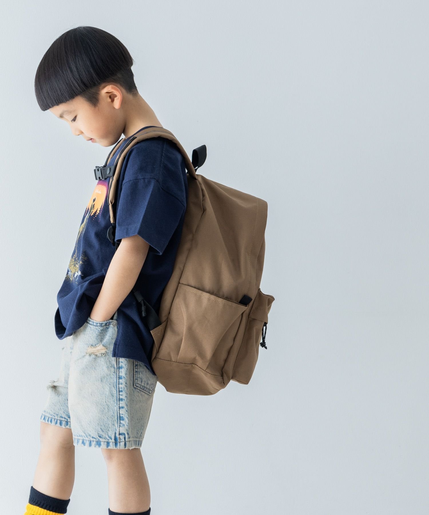 【ローリーズファーム/LOWRYS FARM / KIDS】のハッスイリュック_14L インテリア・キッズ・メンズ・レディースファッション・服の通販 founy(ファニー) 　ファッション　Fashion　キッズファッション　Fashion for Kids　おすすめ　Recommended / Our Picks　ショルダー　Shoulder, Shoulder Strap　ジップ　Zip, Zipper　フォルム　Silhouette, Form　ポケット　Pocket, Pocket Detail　メッシュ　Mesh, Net Fabric　リュック　Backpack, Rucksack　傘　Umbrella, Parasol　ブラウン56|ID: prp329100004531924 ipo3291000000032995939