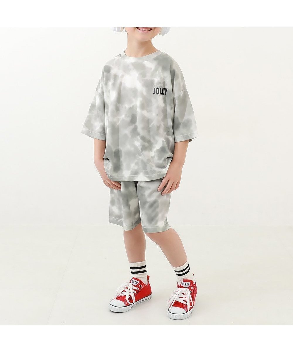 【デビロック/devirock / KIDS】の【ワンマイルにも】めちゃ涼しいタイダイパジャマ インテリア・キッズ・メンズ・レディースファッション・服の通販 founy(ファニー) 　ファッション　Fashion　キッズファッション　KIDS Children’s Clothing　サンダル　Sandals　ストレッチ　Stretch　セットアップ　Set Up　メッシュ　Mesh　おすすめ　Recommend　夏　Summer　グレー|ID: prp329100004531930 ipo3291000000032607214