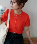 【ディスコート/Discoat】の【29色展開/多色買い】ワッフルリングドット半袖Tシャツ《WEB限定》 オレンジ|ID: prp329100004531933 ipo3291000000032128205