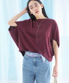 【アーバンリサーチ ロッソ/URBAN RESEARCH ROSSO】の『一部WEB限定カラー』汗染防止5分袖ドルマンプルオーバー BORDEAUX|ID: prp329100004531946 ipo3291000000032678082