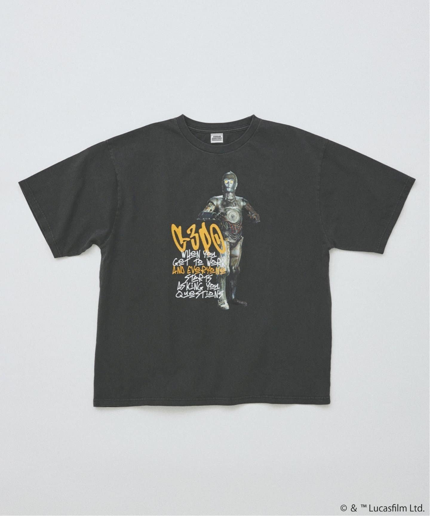 【ジャーナルスタンダード/JOURNAL STANDARD / MEN】のSTAR WARS / スター・ウォーズ 別注プリントTシャツ インテリア・キッズ・メンズ・レディースファッション・服の通販 founy(ファニー) 　ファッション　Fashion　メンズファッション　Fashion for Men　キャラクター　Character, Licensed Characters　クラシカル　Classical, Vintage-Inspired　クール　Cool, Chic　グラフィック　Graphic, Graphic Design　シンプル　Simple, Minimal　手描き　Hand-Drawn, Illustrated　プリント　Print, Printed Pattern　別注　Limited Edition, Custom Order　ブラック D|ID: prp329100004531964 ipo3291000000032743278