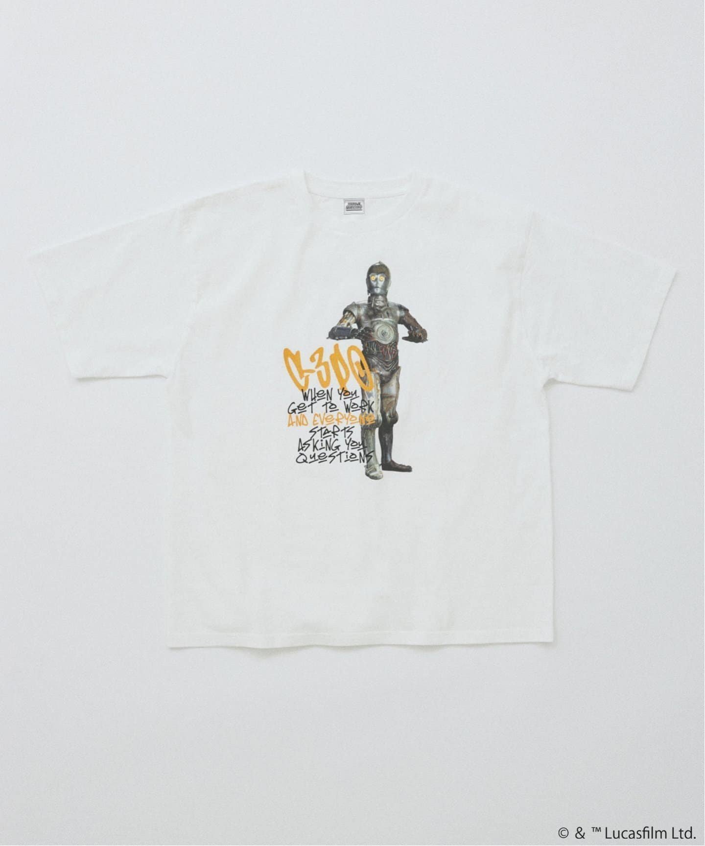 【ジャーナルスタンダード/JOURNAL STANDARD / MEN】のSTAR WARS / スター・ウォーズ 別注プリントTシャツ インテリア・キッズ・メンズ・レディースファッション・服の通販 founy(ファニー) 　ファッション　Fashion　メンズファッション　Fashion for Men　キャラクター　Character, Licensed Characters　クラシカル　Classical, Vintage-Inspired　クール　Cool, Chic　グラフィック　Graphic, Graphic Design　シンプル　Simple, Minimal　手描き　Hand-Drawn, Illustrated　プリント　Print, Printed Pattern　別注　Limited Edition, Custom Order　ホワイト A|ID: prp329100004531964 ipo3291000000032743287